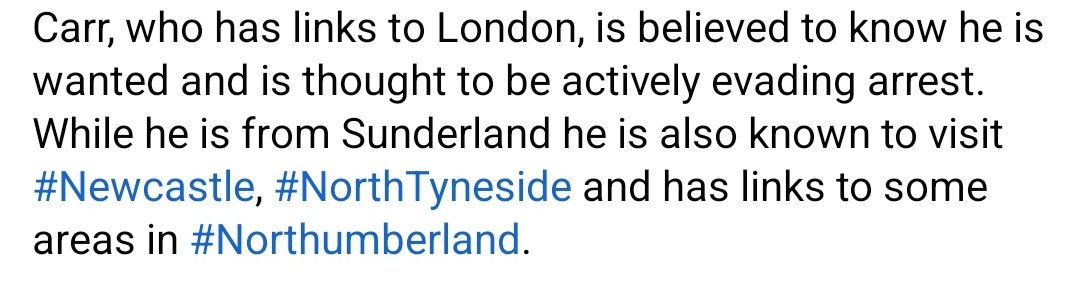 ShibaINUArmyUK's tweet photo. #London be on lookout for #AlexCarr
Links to #London and #NorthEast
Wanted for questionong over the murder of Michelle Hanson on 2nd December.
#UK keeps eyes open lets #CatchAlexCarr
#JusticeForMichelle https://t.co/hMd3aDSv3q