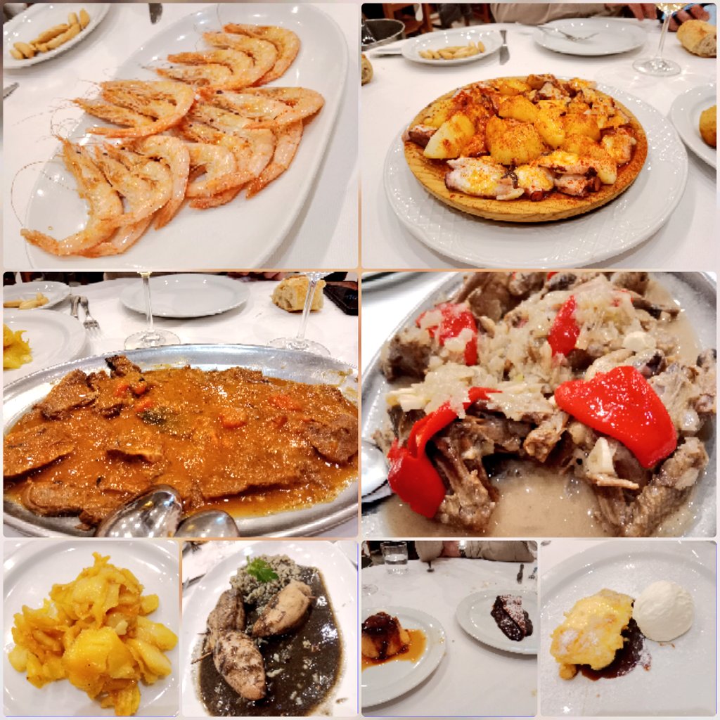 EuSaenz's tweet photo. Ayer tocaba la tradicional "pichonada" que hacemos todos los años en nuestra sede favorita, #Isamar. Tan buenos como siempre. Además gamba blanca, pulpo, lengua guisada con sus inmejorables patatas fritas, chipis en su tinta y postres variados (flan, tarta y leche frita). Festín! https://t.co/oIEaY9HBWI
