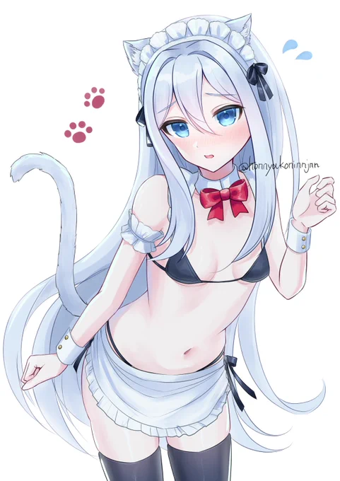 猫耳メイドビキニ奏ちゃん※ケモ注意 