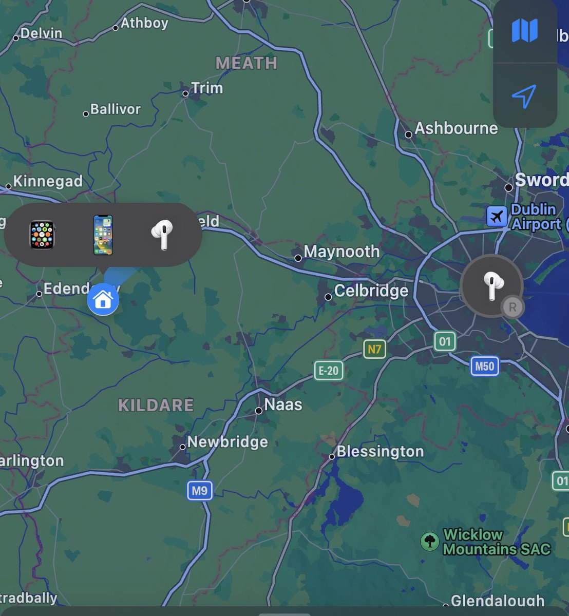 Went out in Dublin last night and ive woken up this morning with one airpod in my ear and the other in Dublin