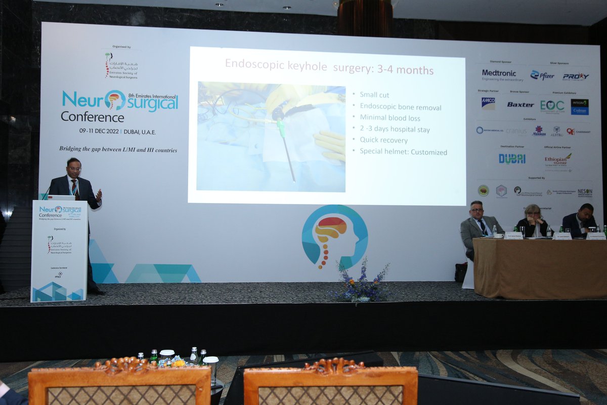 EINC2022's tweet image. Derek Mendonca presents his topic &quot;Endoscopic Craniosynostosis Surgery: case series experience of the first team in the UAE&quot; at #EINC2022

Don&apos;t Miss Out on the Last Day of #EINC2022 to learn more on such specialized topics in the field of Neurosurgery. 

#conference2022 #doctors