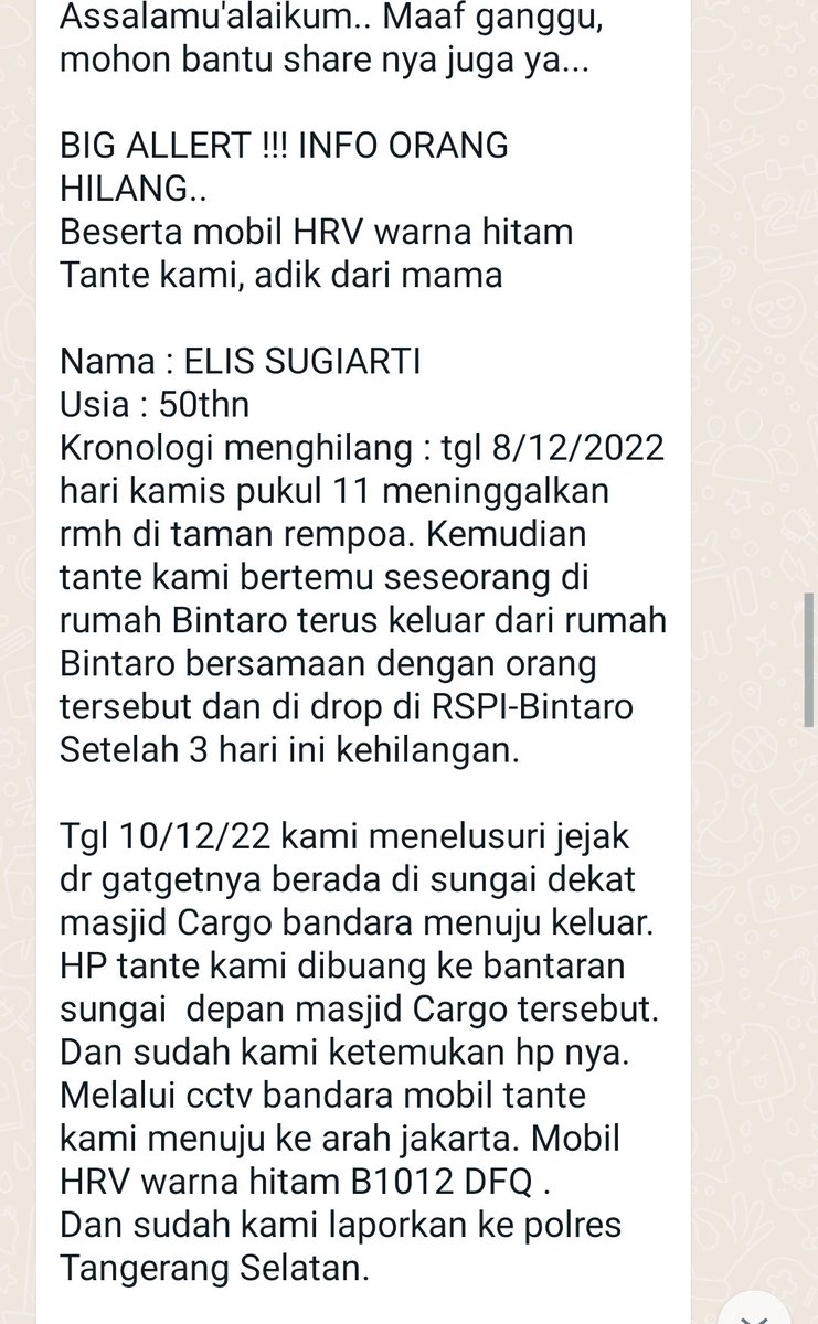 reporterj4il's tweet image. Info orang  Hilang 
Punteun Bantu RT ya teman biar ceper diketemukan dan bisa kumpul lagi sama keluarganya. 🙏🙏