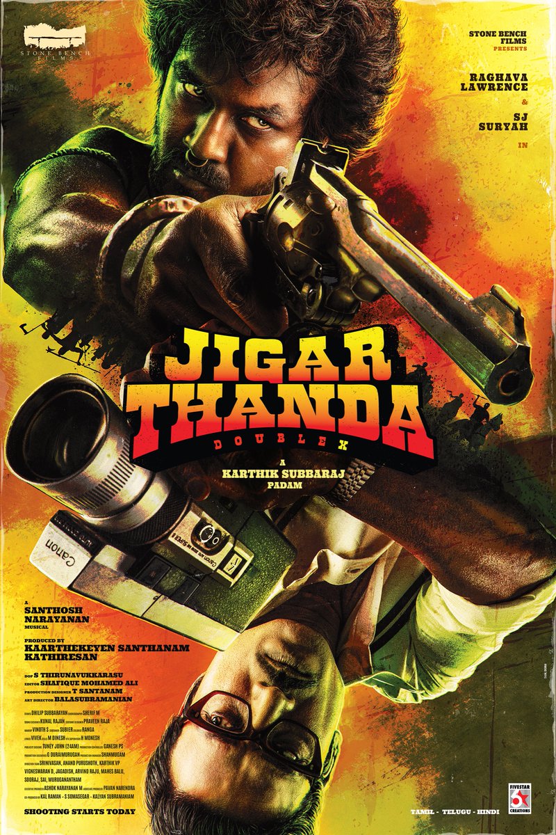 " Jigarthanda DoubleX "

Here's A Kind of... Teaser

youtu.be/0pZ3HBp_C74

⭐️ ing <a href="/offl_Lawrence/">Raghava Lawrence</a> <a href="/iam_SJSuryah/">S J Suryah</a> 

A <a href="/Music_Santhosh/">Santhosh Narayanan</a> Musical

Produced by <a href="/kaarthekeyens/">Kaarthekeyen S</a> <a href="/stonebenchers/">Stone Bench</a>  <a href="/kathiresan_offl/">S Kathiresan</a>

<a href="/DOP_Tirru/">Thirunavukarasu</a> sir Visuals 

#JigarthandaDoubleX #AKindofTeaser