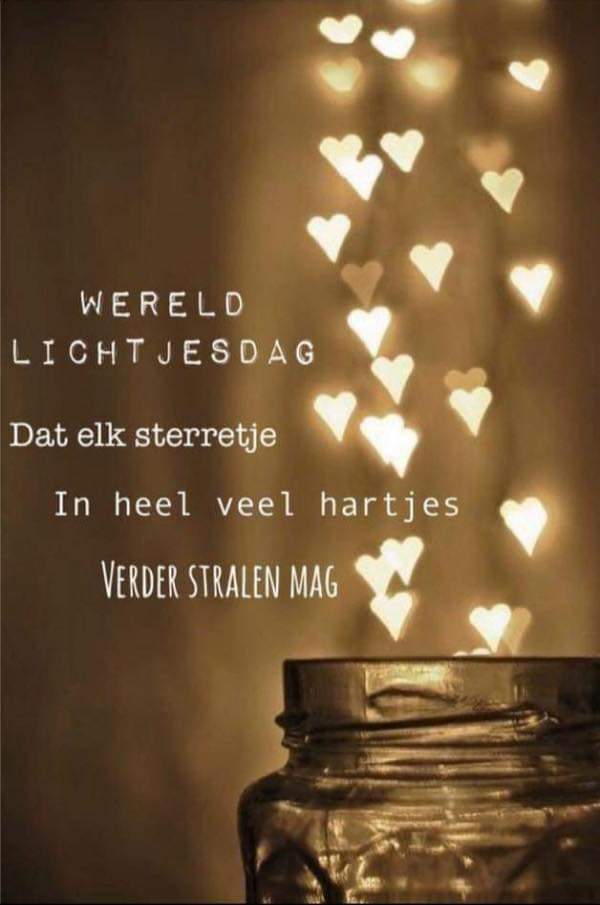 Een knuffel voor je tranen
Een knuffel voor gemis
Een knuffel vol met troost
Omdat het soms zo moeilijk is...
#wereldlichtjesdag
#sterrenkindjes