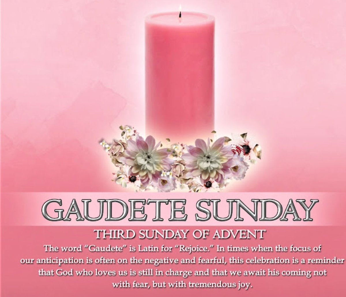Happy Sunday...
Rejoice in the Lord always!
Regocijate en el Señor siempre...
#Gaudete
#RoseSunday
#AdventIII
#ChristmasIsNear