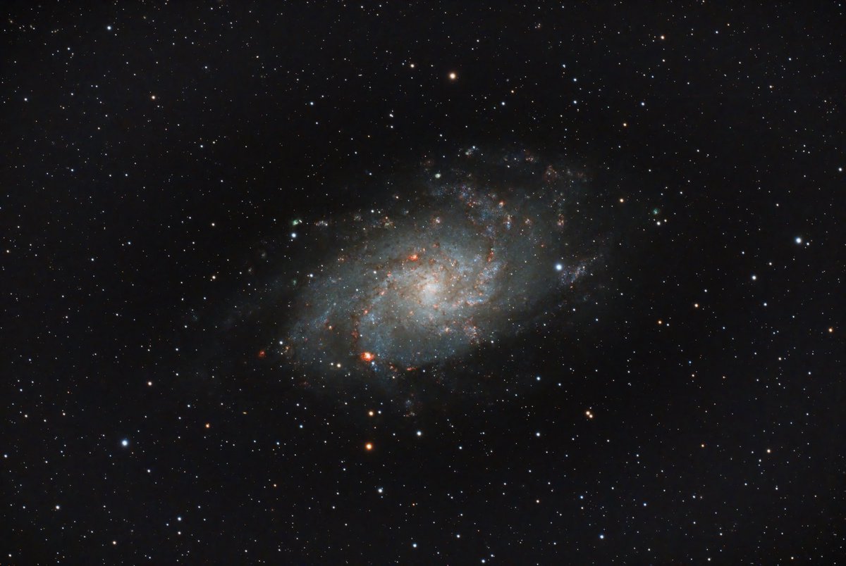 CFischer36's tweet photo. I’ve tested out the new @antlia_filter Triband RGB Filter on M33 last night. I’m impressed considering only 3 hours of data at f7 and a bright moon at ~90%. Will need to test this filter on bright stars still, but it’s a good start 

#Astrophotography #space #m33 https://t.co/UElXRO5FLK