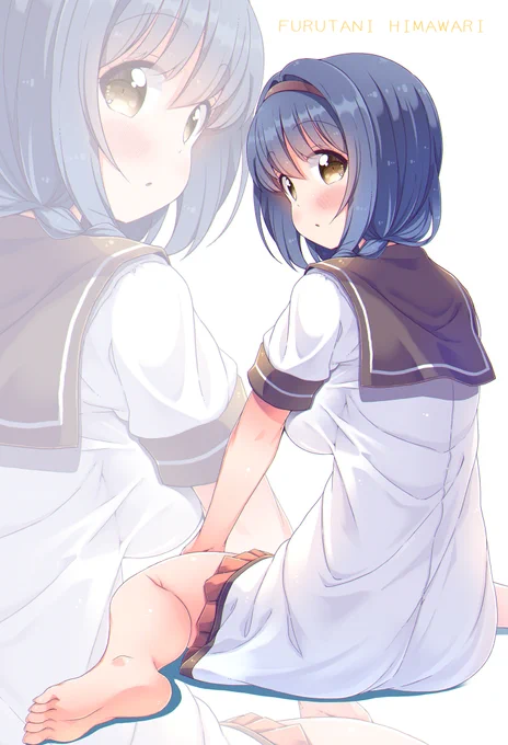 描いたけど放置したまま忘れてた向日葵ちゃん夏服だから夏頃に描いた事がわかります 