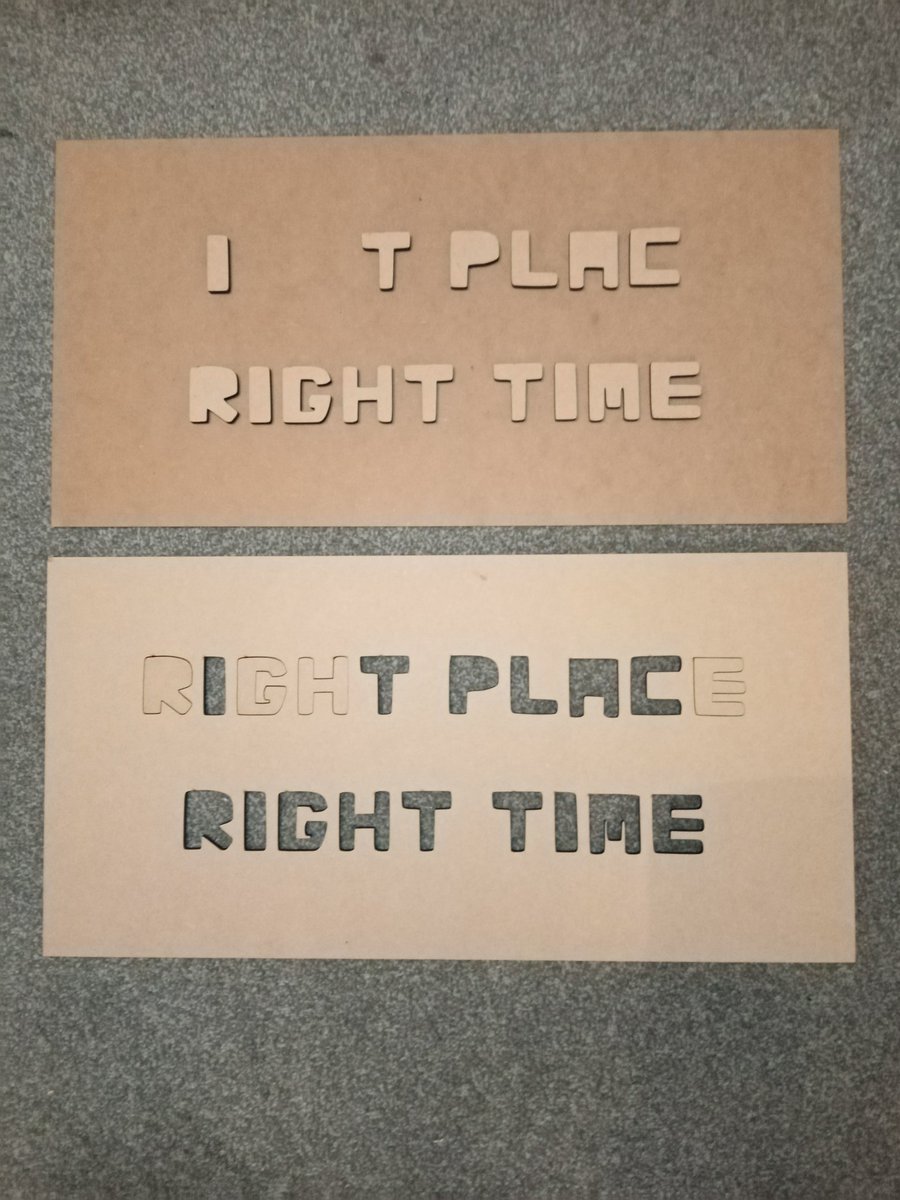 DrAbbieCairns's tweet photo. RIGHT PLACE RIGHT TIME
Laser cut letters in two different ways. Getting ready to glue some letters down.
#rightplace #righttime #rightplacerighttime #letters #wordselection #textcontext
#CreativeColchester #colchesterartist #essexartist #emergingartist #abbiecairns https://t.co/PHk82apwW8
