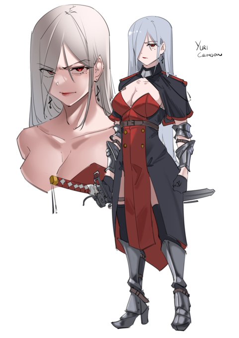 These inspirations came kicking in after my first rendition of Yuri Crimson, the very first try on designing her. 