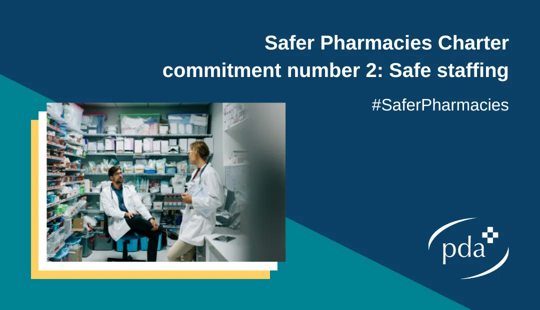 the_pda's tweet photo. The second commitment in our #SaferPharmacies Charter is that there should be safe staffing to allow legal, contractual,  and regulatory obligations to be met. #Pharmacists, have your say by completing our Safer Pharmacies Survey: https://t.co/eZnD0iqLXr #SaferPharmaciesSunday https://t.co/H2DgMJS5zn
