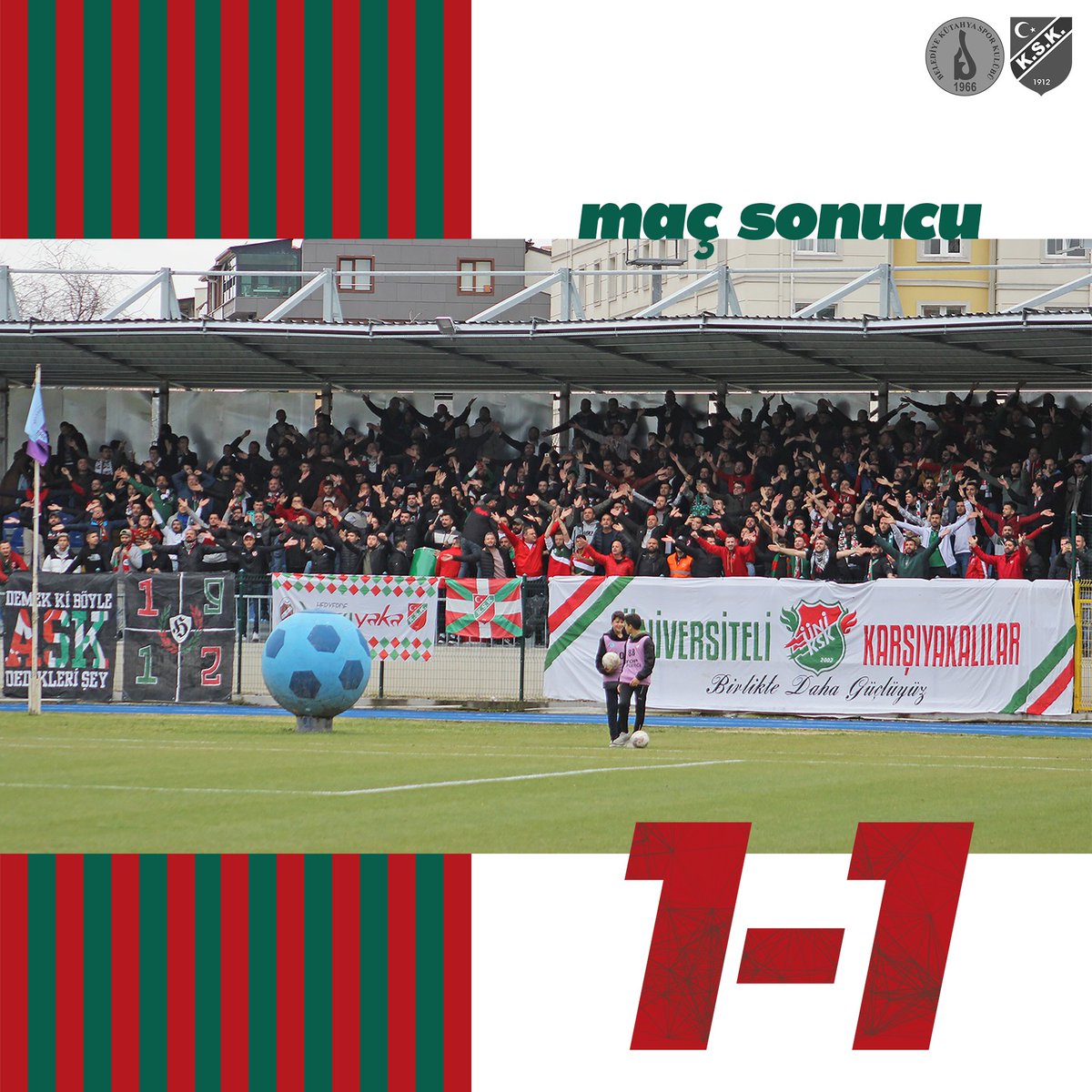 Maç sonucu | Belediye Kütahyaspor 1 - 1 Karşıyakamız