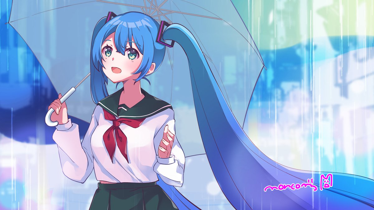 初音ミク「ꉂꉂ改めておしらせめろくるさんのMV2曲イラスト描かせていただきました!3枚目は」|noncom🐹4/29超ボーマス→5/5コミティアのイラスト
