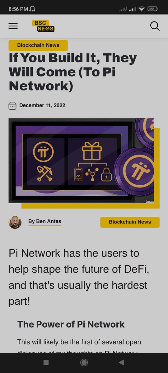 Tokenized99's tweet photo. An interesting article of BSC News @BSCNews on #PiNetwork 
Link: https://t.co/3XYryF0Y9c
Retweet ❤️ @ShibuKGeorge09 @jatingupta0003 @STFoo3 @BlackBlade2020 @Mal24887707 @Aminaden15 @jamila_go @AnthonyRyanDeJ1 @kcryptoinvest @Bitboy_Crypto @WatcherGuru #PiNetworkUpdates https://t.co/gxFG8T12s8