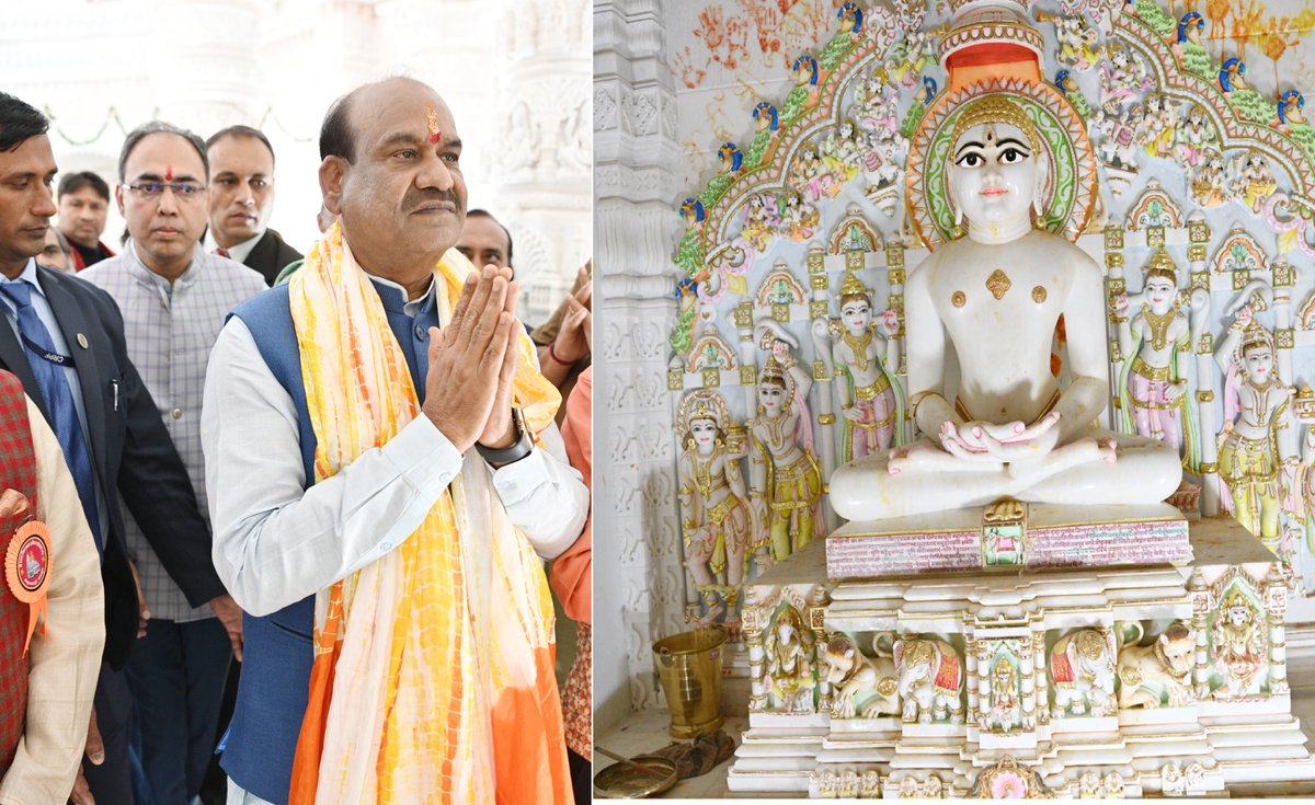 ombirlakota's tweet photo. जयपुर में श्री जैन श्वेतांबर खरतरगच्छ संघ द्वारा नवनिर्मित श्री ऋषभ जिन प्रासाद एवं भव्य दादाबाड़ी प्रतिष्ठा महोत्सव में सम्मिलित होने का सौभाग्य प्राप्त हुआ। विश्वास है कि यह मंदिर आध्यात्मिकता के प्रमुख केंद्र के रूप में शांति–अहिंसा को बढ़ावा देकर सामाजिक एकता को सशक्त करेगा। https://t.co/SQbVGZrdyQ