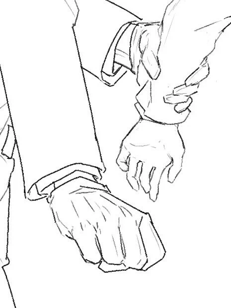 ものすごい頑張って描いた手 