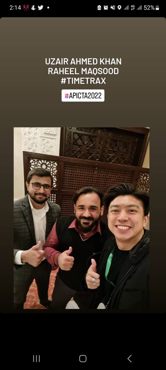 EfroTech's tweet image. Team @TimeTraxHR @TimeTrax_ET at the @apictapk in #Islamabad. 
Fingers crossed, hoping to lift the Trophy in the #BusinessServices Category for #TimeTrax #HCM &amp;amp; #ERP 🤞🏻