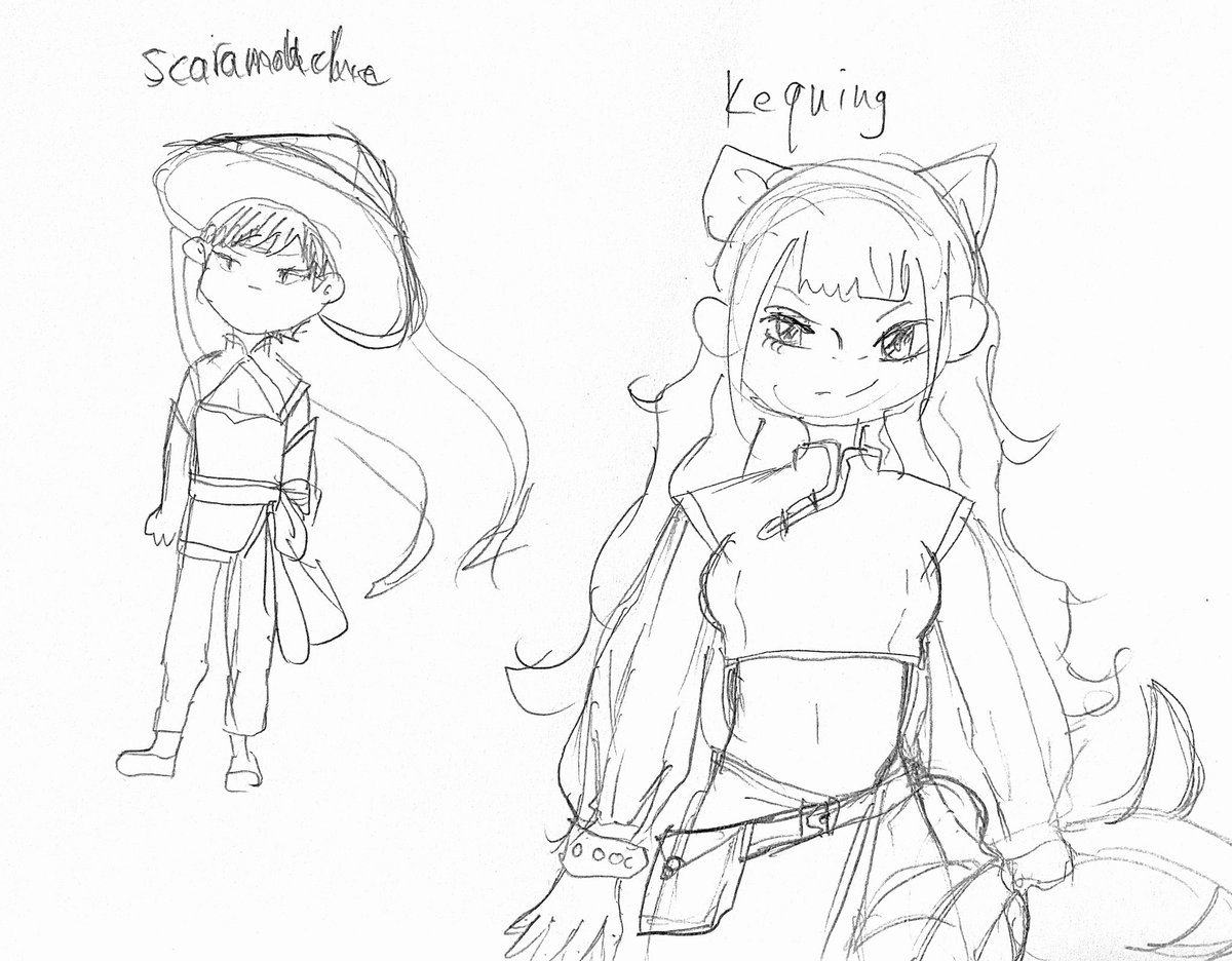 keqing, klee and scaramouche brought to you by three people who have never played gensh!n 