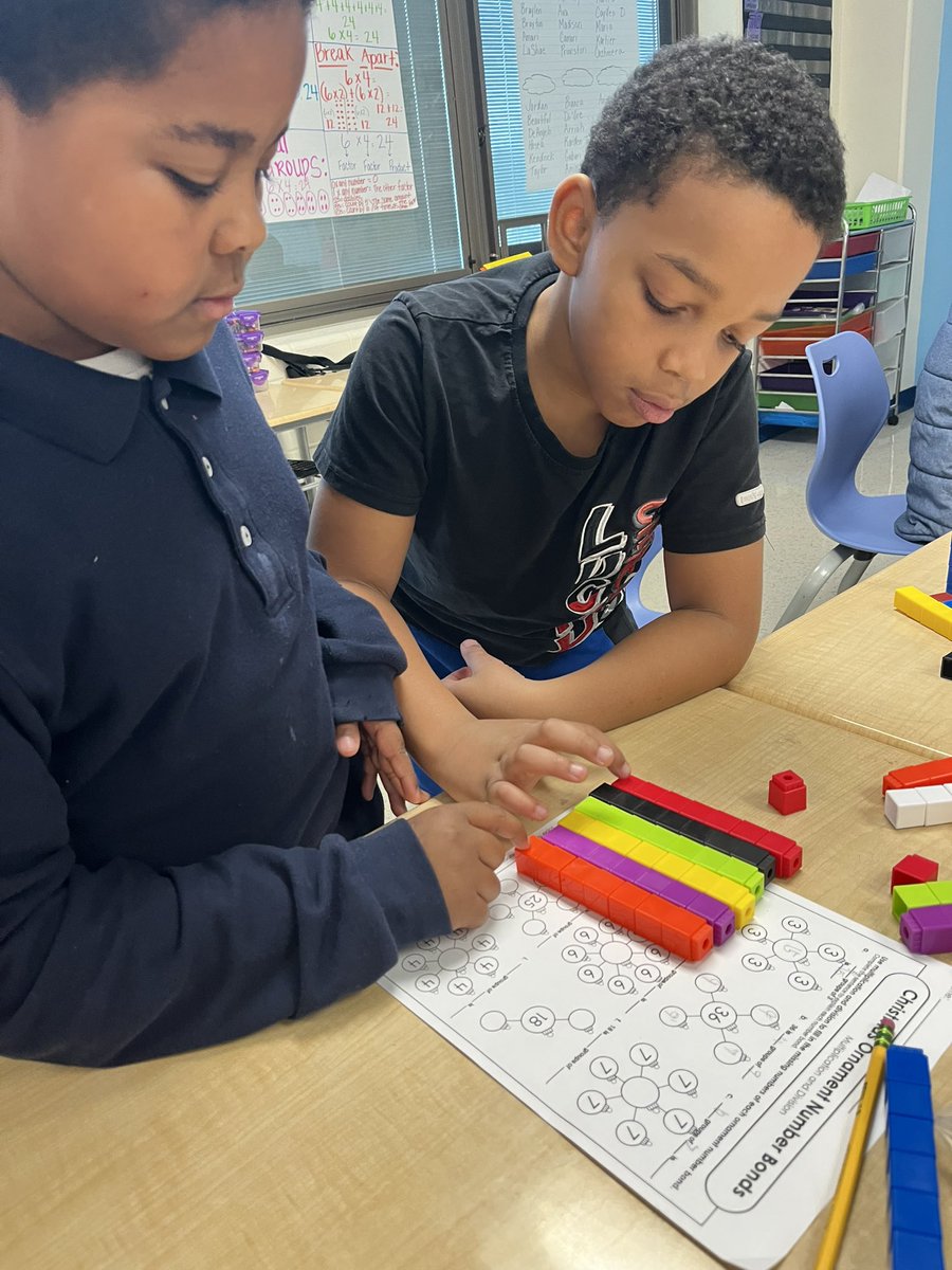 Don’t forget the CRA model in upper elementary! Mathematicians building foundational and concrete understanding around multiplication and division last week. #IamCPS #JPPLions