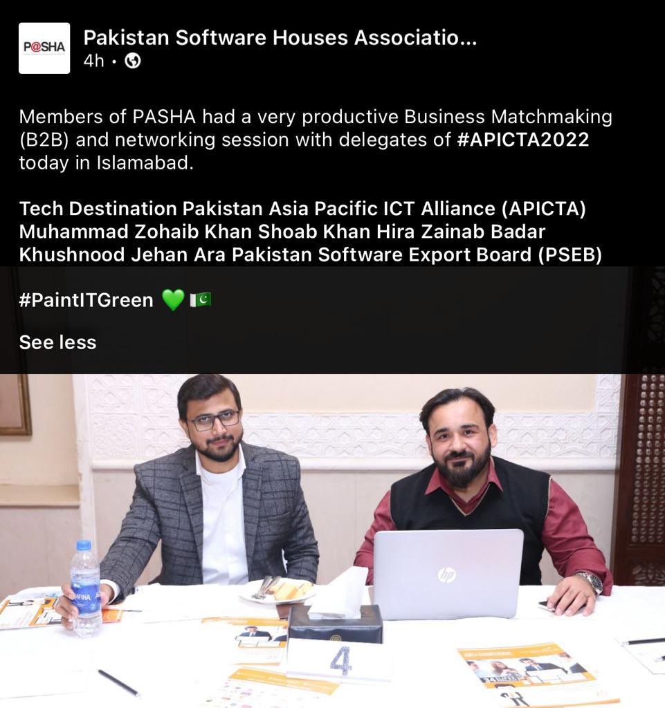 TimeTraxHR's tweet photo. #PaintITGreen #APICTA2022 #EfroTech #TimeTrax #HCM #ERP #Pakistan #PASHA @PASHAORG https://t.co/blEfCqvogQ
