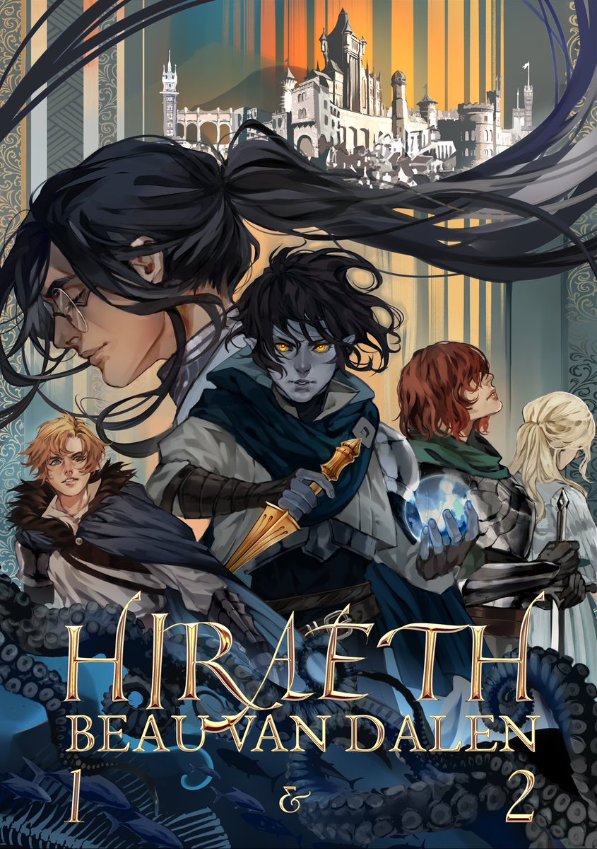BeauVanDalen's tweet photo. ✨🌊✨COVER REVEAL TIME!✨🌊✨

For my duology &amp; web-serial fantasy series 'Hiraeth'—with killer mermaids, a fight for 2 thrones, adventures aplenty and LGBTQ+ rep (2 trans MCs🥰), be sure to check out the 🧵 below ⬇️ to read the novel today!🥳🎉✨

Art by the amazing @iacediai! https://t.co/eQcFu0uTAn