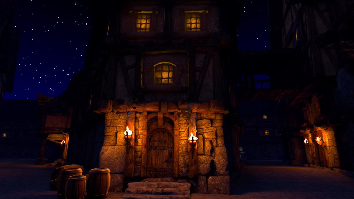 TheiaGamesVR's tweet photo. Episode 6: you finally reach the village, where not only skeletons are there, but also zombies! 

What's going on with their hands... Are they throwing them at you??

#VRGames #MetaQuest #OculusQuest #SideQuest #AppLab #ScreenshotSunday https://t.co/fFsKdyy3jk