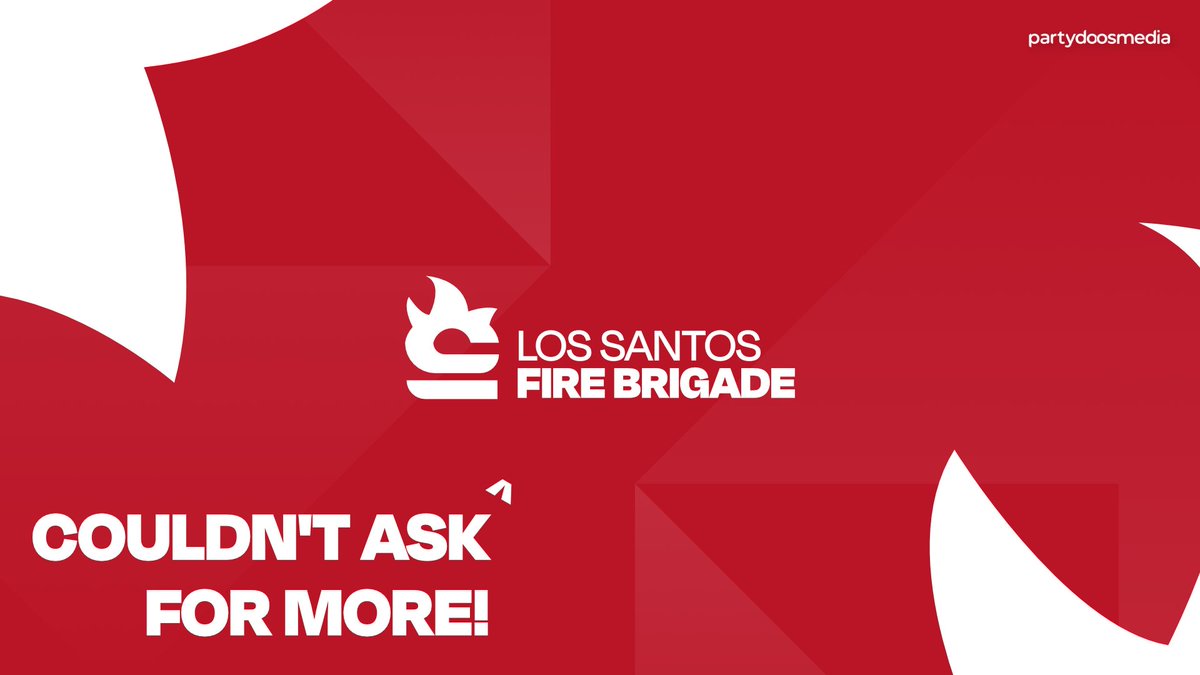 We were asked by <a href="/UnitedGamingTWT/">United Gaming</a> to create a new branding for the Los Santos Fire Brigade. This is what we came up with!

Ain't it looking HOT? 👀🔥

If you need something similar, check out our website: partydoosmedia.com/products/logo.