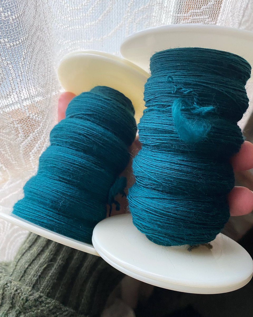Just bragging about my bobbins. My spinning ability leveled up this weekend and new skills clicked into place.  I cannot wait to get the next project on the wheel while these lovelies rest before plying.