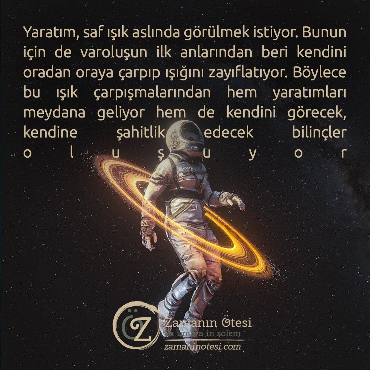 Tamamını okumak için: zamaninotesi.com/yaratima-sahit…
Bu kısa öykümüzde varoluşa ve yaratıma şahitlik etmenin ne demek olduğunu bir astronotun gözünden anlamaya çalışacağız.

zamaninotesi.com #zamaninotesi #kısaöykü #kısahikaye #varoluş #şahitlik #şahitolmak #yaratım #felsefe