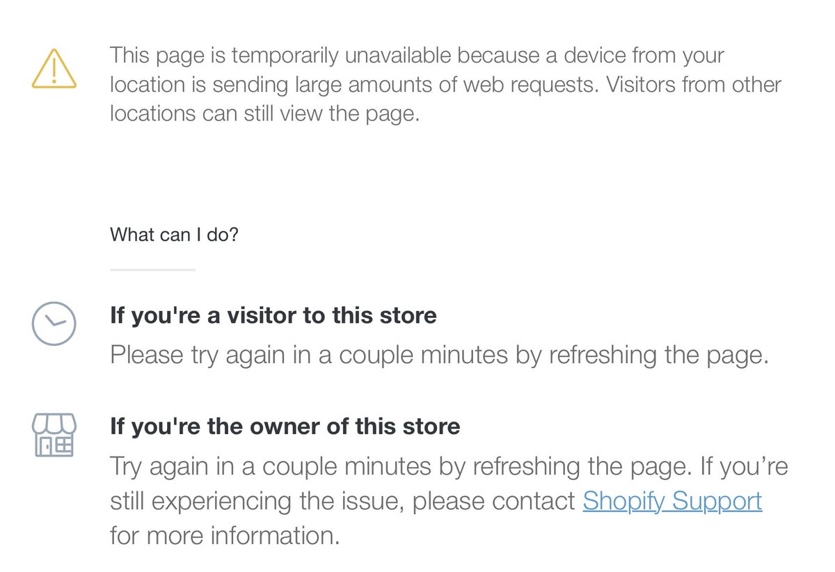 Browsing an e-commerce site and receiving this error is sad from the shop owner perspective. And really irritating for a customer.