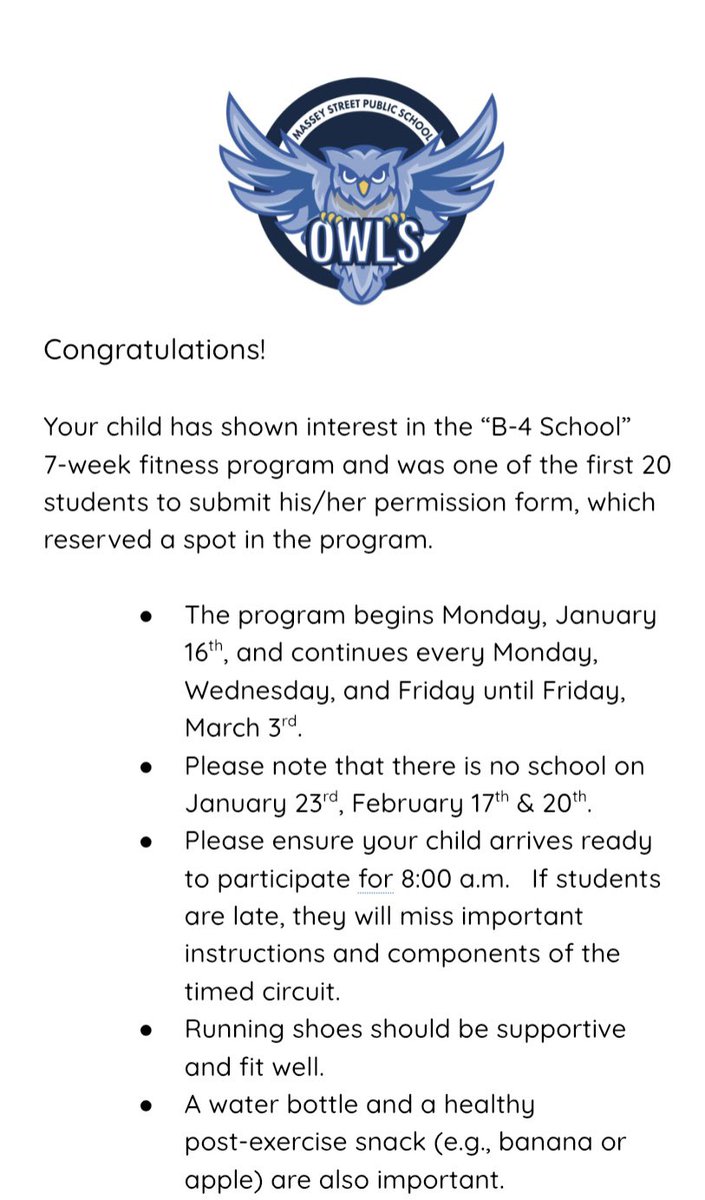 ret1974's tweet photo. Starting @KirstinSchwass #B4SchoolFitnessprogram @MasseyStreet_PS January. Congrats to all #B4School Ss participating! Ringing in the new year exercising! @PeelSchools @PDSBDirector @msmasood25 @Bunmiomiyale @hpe4pdsb https://t.co/7CUQ3ZiZiS