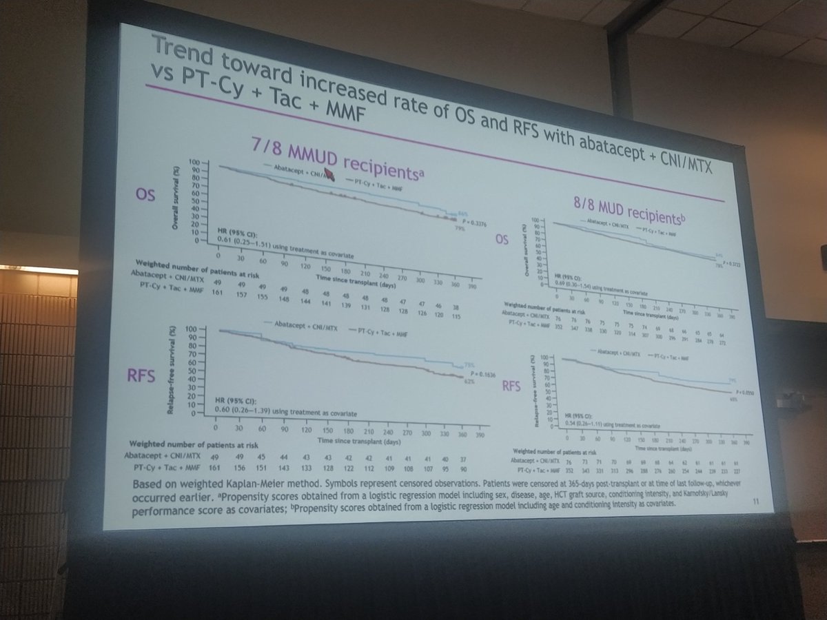 Terrific presentation at #ASH22 #BMTsm session on the role of #abatacept plus CNI/MTX as #GVHD prophylaxis in 7/8 or 8/8 UD transplant.
Time to change our standard of care?

<a href="/ASH_hematology/">ASH</a>
