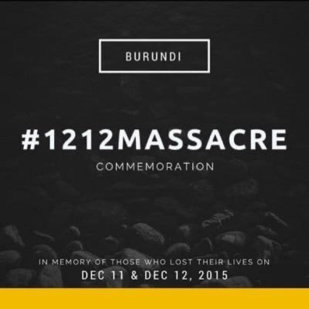 Ntituzokwibagira.#1212massacre #Burundi