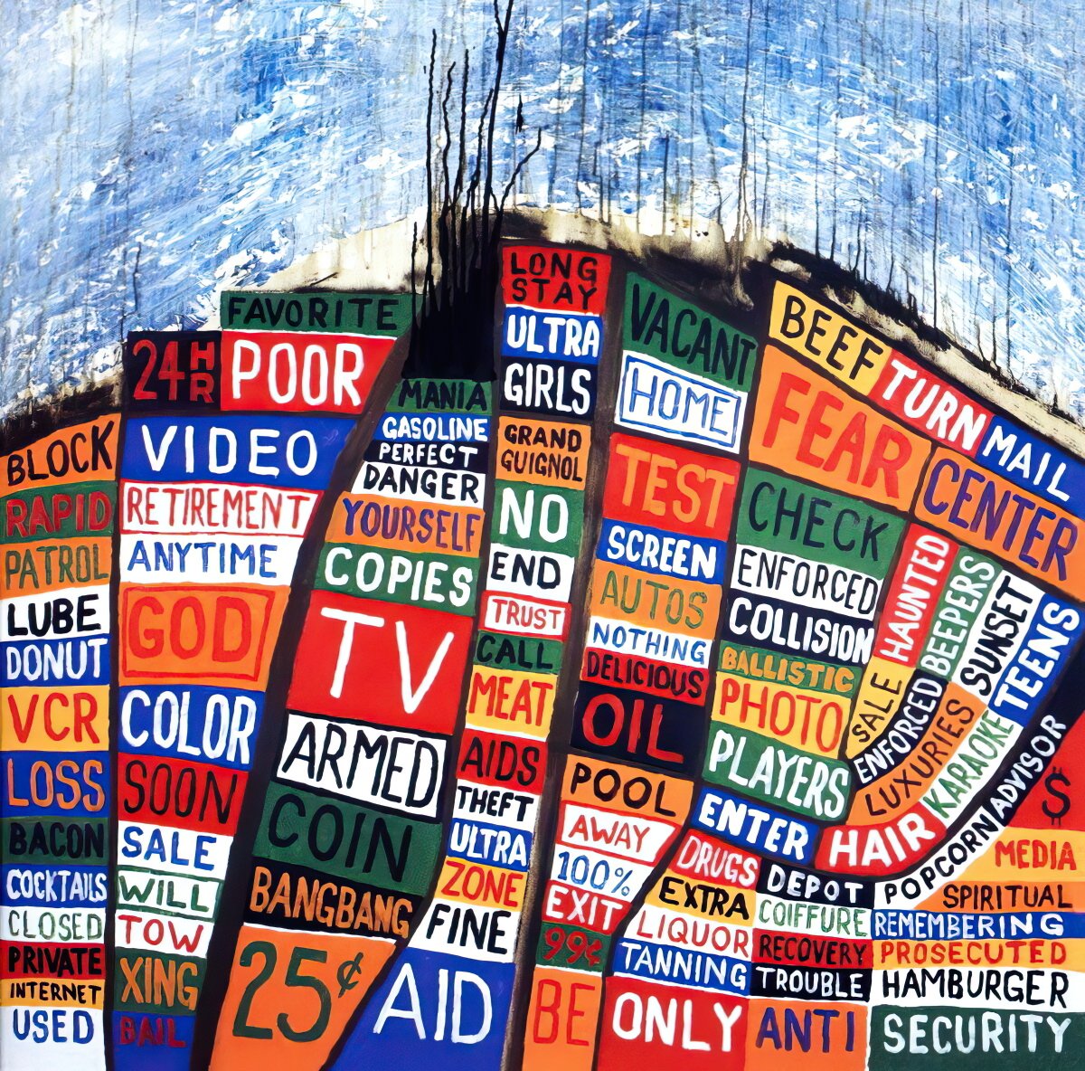 miolamio's tweet image. I have just realised that Radiohead's Hail To The Thief album cover has seed phrases on it...