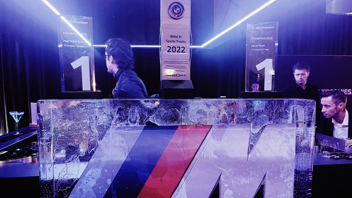 JacobRuudRacing's tweet photo. One team, one dream 🏆 I had a great trip to Germany with @CBMWM for the @BMWMotorsport Night of Trophies. We were recognized for our TCX Driver &amp; Team Championship wins &amp; received a Sports Trophy for 9th top team in the world. Thankful for an amazing season &amp; everyone involved! https://t.co/EuDO0h8OWL