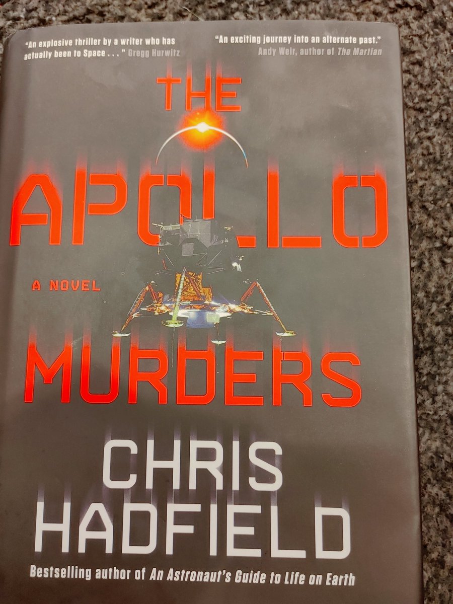 Jfthomp94's tweet photo. @Cmdr_Hadfield just finished the Apollo Murders!  Loved it!! Couldn't put it down!! Do you have any other books in the works?? https://t.co/atLFhKGfVj