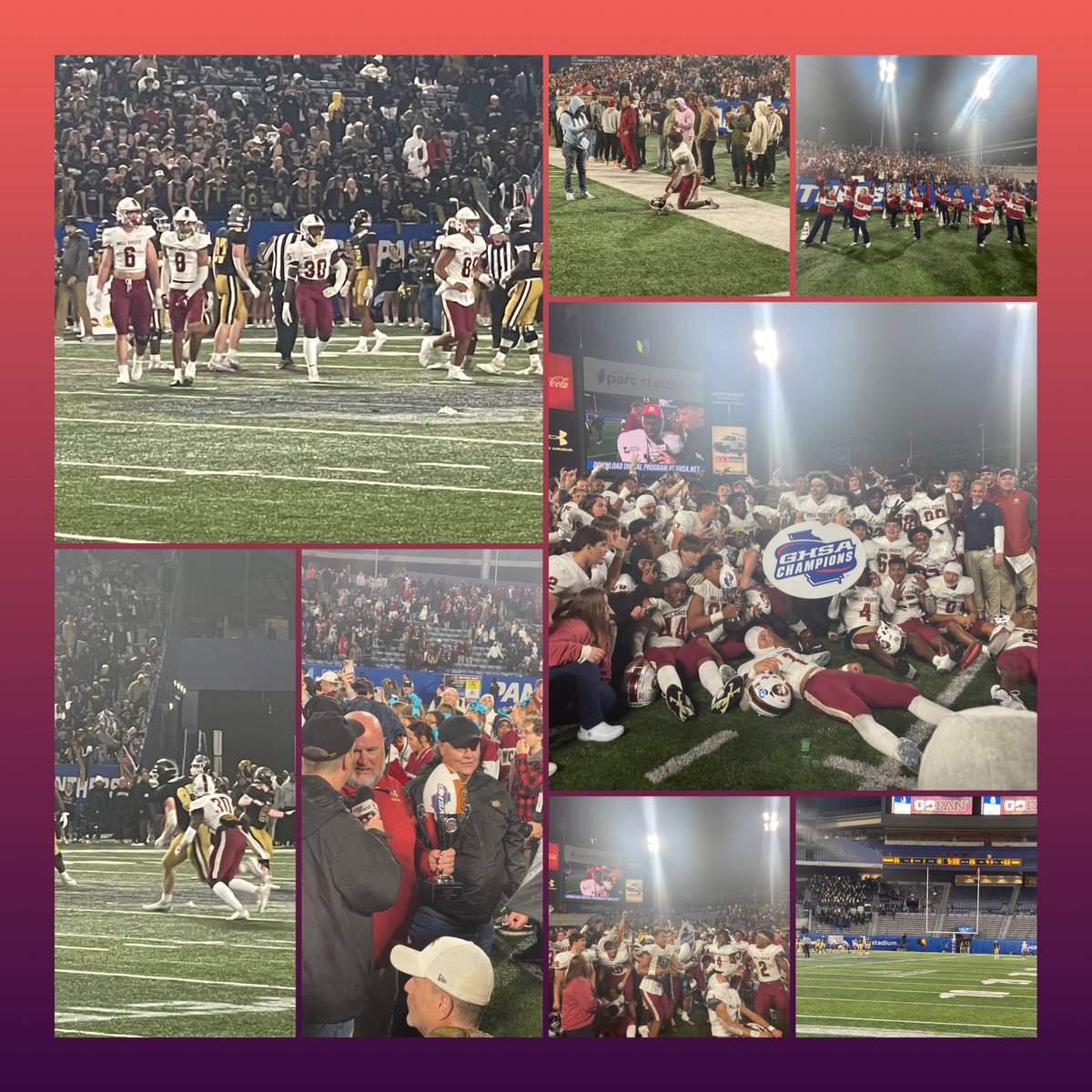 Congratulations to our 7A Georgia High School Football Champion Mill Creek Hawks for their 70-35 victory over the Carrollton Trojans! Kudos & congrats to Head Coach Josh Lovelady & Principal Jason Lane for creating a winning environment on the field & in the classroom. #TeamGCPS