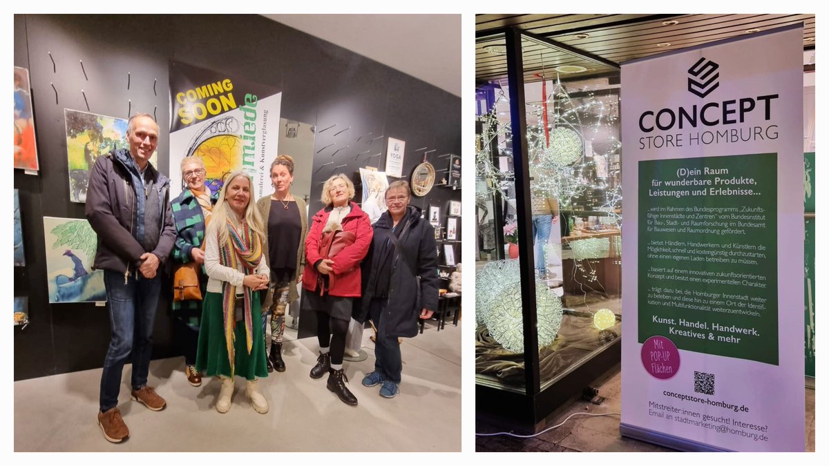 Zur #Innenstadtbelebung in #HomburgSaar: #Gruene begrüßen die Eröffnung des  #conceptstore im Talzentrum. bit.ly/3FjnERQ

#Kauflokal #Weihnachten