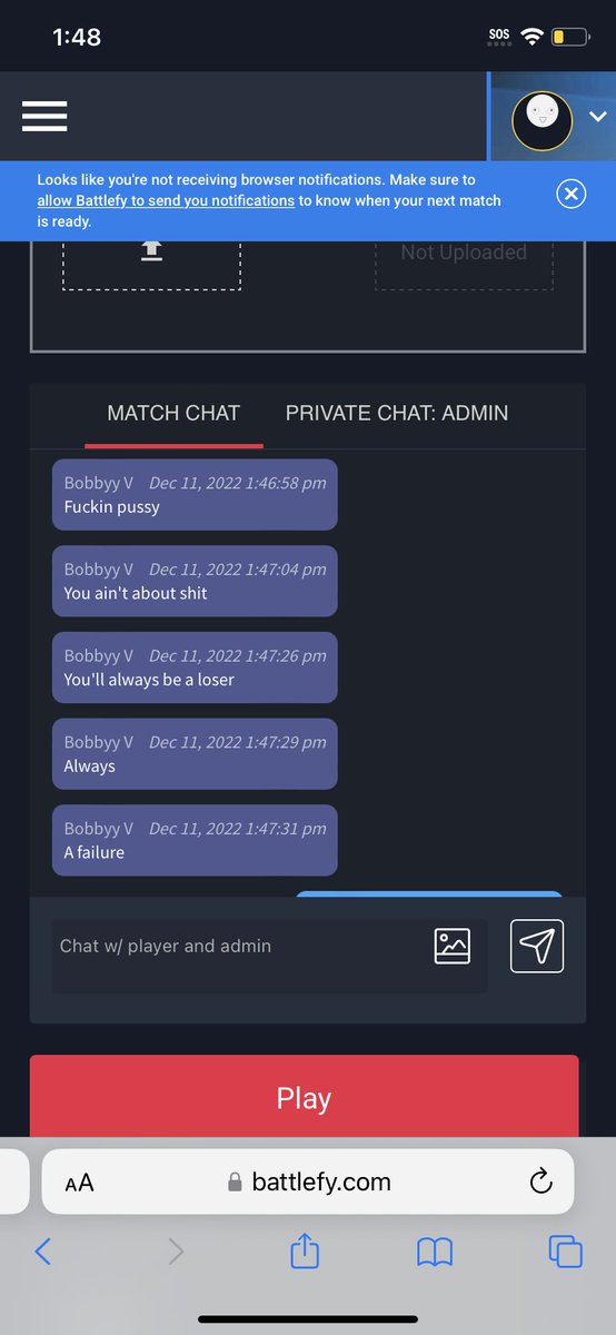 Sorry to crush your dreams <a href="/Bobbyy_V/">Bobby V</a> but you just way to ass to make a live.. I’m ass too but hey 😈 atleast I took down one soul