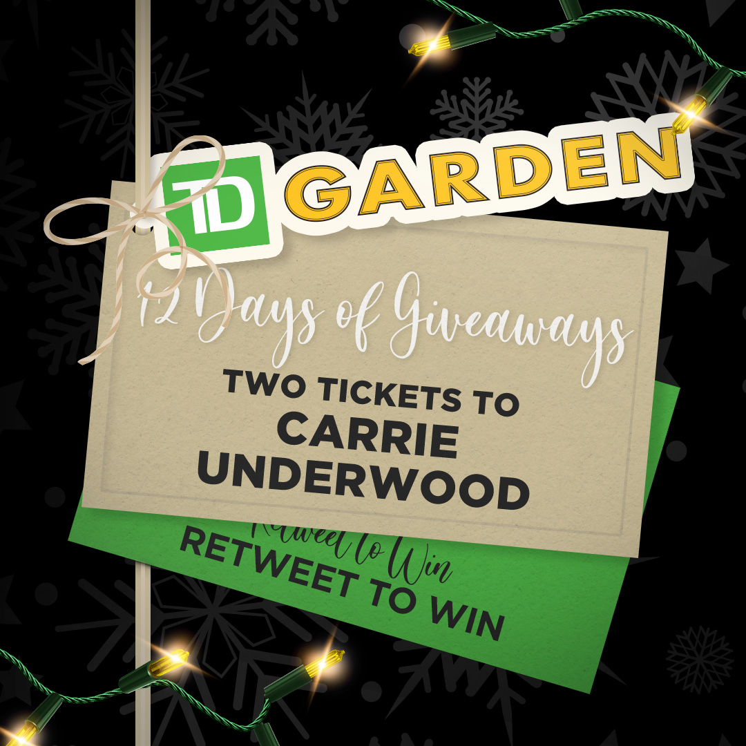 It's Day 1⃣1⃣, and we're giving away TWO tickets to <a href="/carrieunderwood/">Carrie Underwood</a> at TD Garden on February 17! Retweet now for a chance to win. Rules: bit.ly/3FHw3A4

#12DaysOfGiveawaysTDG x #TheDenimAndRhinestonesTour
