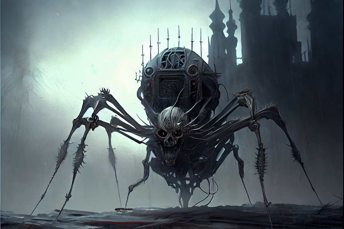 Mechanical spiders

#midjourneyV4 #midjourneyart #midjourney #spider #machinelearning #ArtificialIntelligence