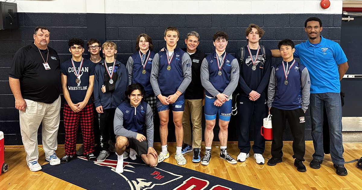 A great day of wrestling for Colgan at the Patrick Henry HS Patriot Revolution. Zech Osburn and Colin Bouchard won titles at 138 and 190. Eli Kim, Ethan Bitonti, Thomas Gudz and Bryce Flanders were runners up in their weight classes.