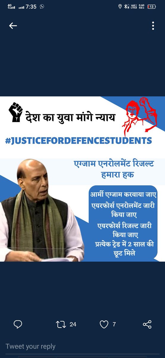 sanjeet80757232's tweet photo. #JusticeForDefenceStudents @narendramodi  @rajnathsingh @DelhiHigh @SupreamCourt 
@ArvindKejriwal @ABPNews @aajtak 
Airfroce joining do 
Hame hamaara hakk do https://t.co/sRf8g33e0U