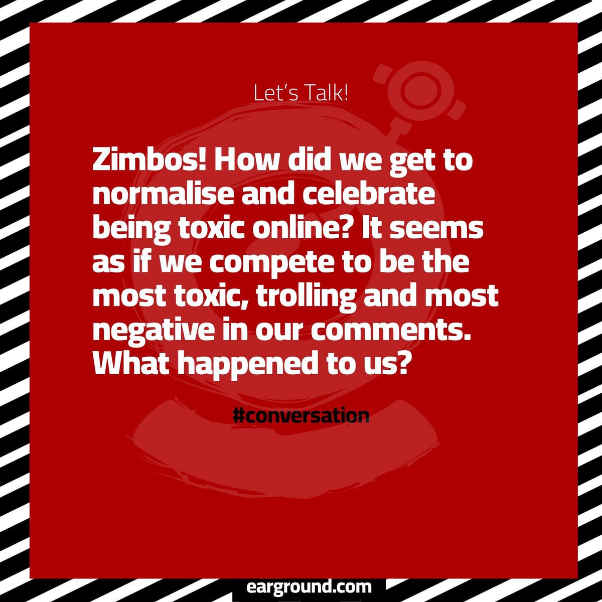 eargroundtv's tweet photo. How did we get to normalise and celebrate being toxic online? Will we ever go back to "Normal"?
#SundayTalk #ubuntu #hunhu #begreatagain https://t.co/KYxaKliGhw