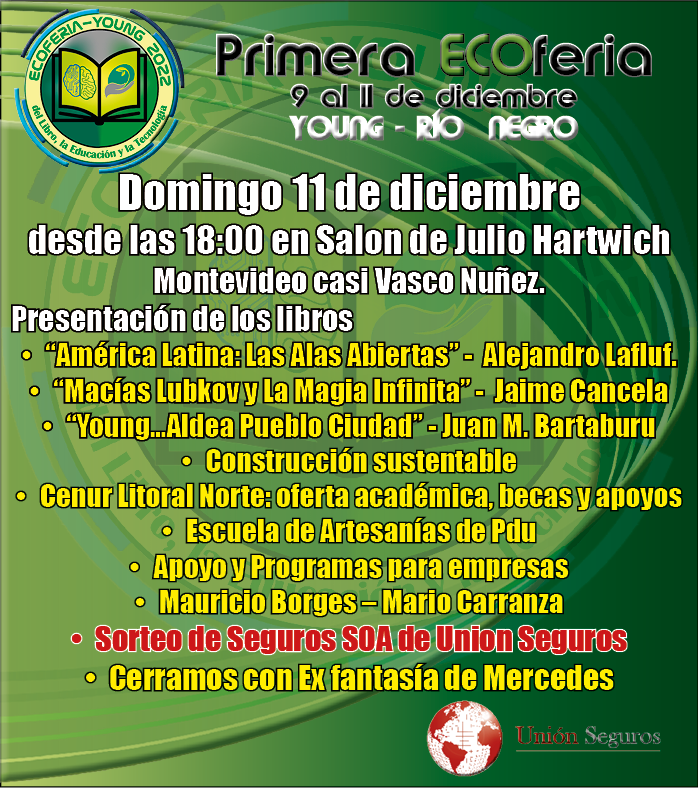 Ultimo día de la Ecoferia Young.
¿Te lo vas a perder?