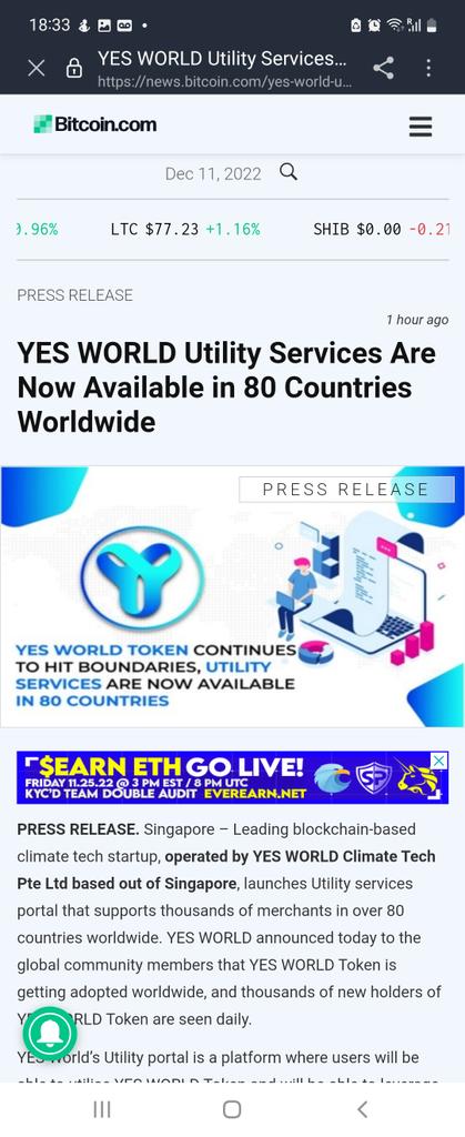Yes_Ecosystem's tweet photo. Dear Fam,
Biggest news for the day...
YES WORLD news in now on
 https://t.co/xBGO7ZiWD5 - most prestigious news website in crypto space. 👏 👏👏👏 https://t.co/rzLud0Zybx