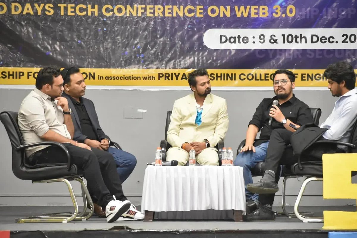 SkillshipSummit's tweet photo. A panel discussion between the industry experts in different expertise.

It was moderated by Mr. Rishik and the panelists where Mr. Sachin Pandey, Mr. Harsh Shah, Mr.Nikhil Aprajit,Mr.Prasad Sir.

The discussion ended well with an informative Q&amp;A.

#skills #skillshipsummit #web3 https://t.co/sRolSOc2un