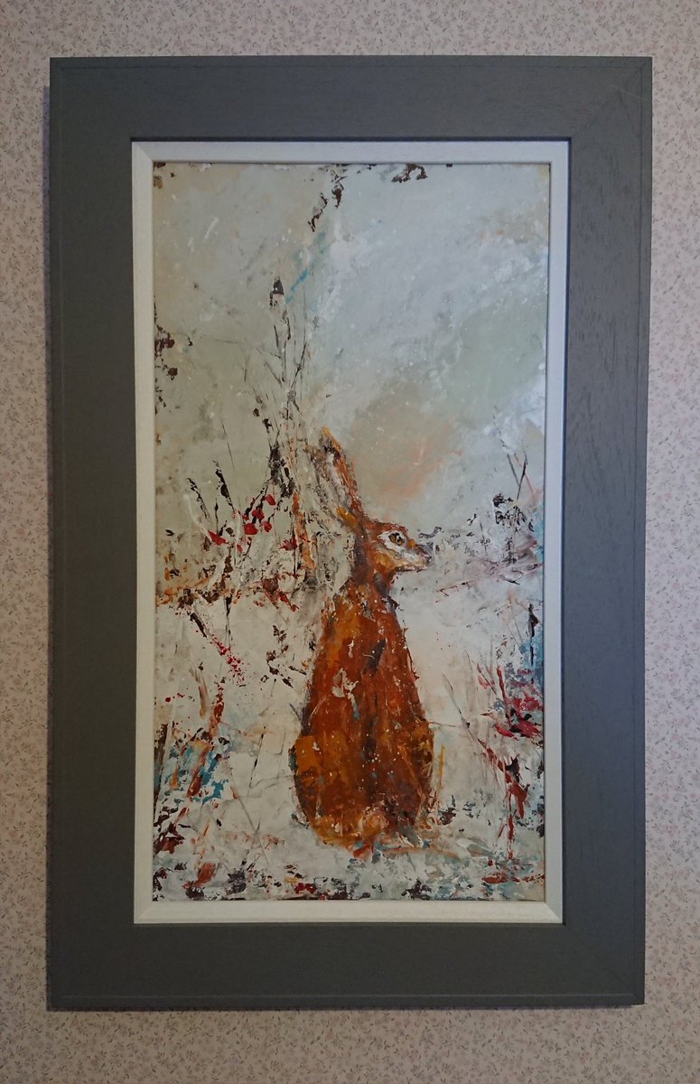 rawnsleyart's tweet photo. The mystery of the #hare #winterhare #mystery #artforsale #painting #oilpainting #oilpaintings #paintings #painting #acrylicpainting #mixedmedia #contemporaryart #originalart #originalartwork #celf #journeys #taith Available framed from me direct. #animals #nature DM for details https://t.co/FJQ6tbx3mn