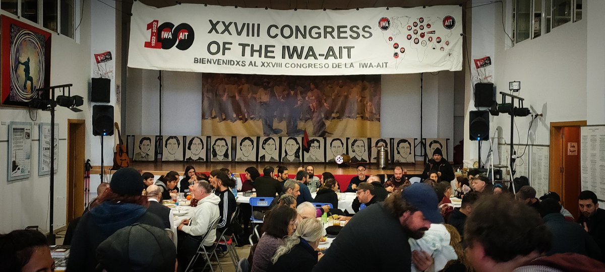 Last day of the 28th International Congress and Centenary of the International Workers' Association. 

Thanks to all comrades of the CNT AIT Congress Committee for their work and for taking care of every detail before and during the IWA Congress and the Centenary Acts.