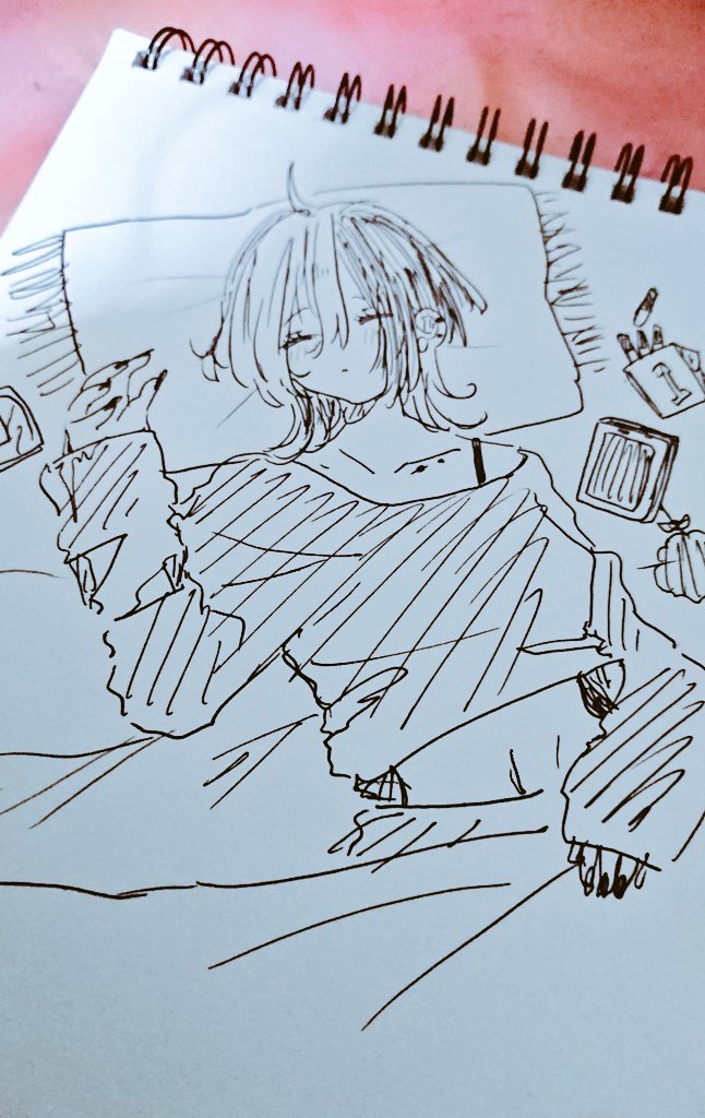 おやすももー!!(●^o^●)😴前に描いたらくがき😁 