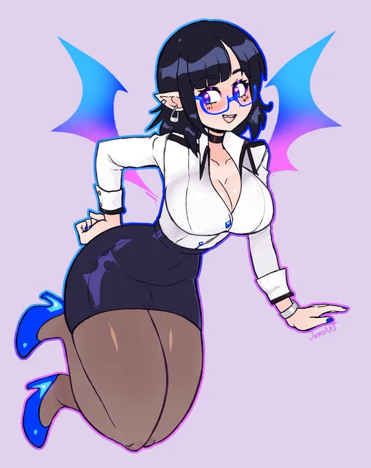 A cute Vampire secretary for  
